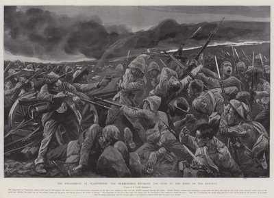 The Engagement at Vlakfontein, the Derbyshires retaking the Guns at the Point of the Bayonet by Richard Caton Woodville junior